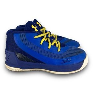 Under Armour Steph Curry 3 TD Away Sneakers 1276276-400 Shoes Blue Toddler 9